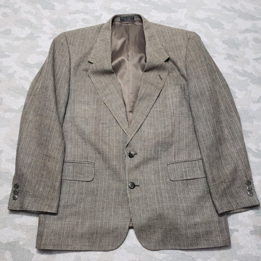 Enrico Cipriani Suit Jacket Mens 44R Green Silk Button Long Sleeve